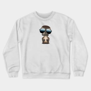 Cool Baby Platypus Wearing Sunglasses Crewneck Sweatshirt